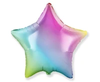 Foil balloon 18" FX - Star (pastel gradient), unpacked (flat)