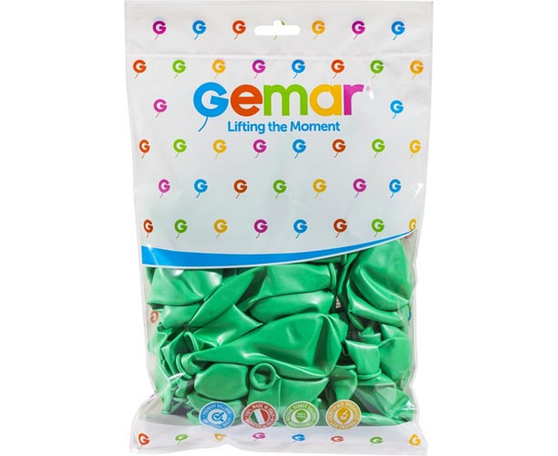 Balloons Gemar 10", metallic mint green, 100pcs