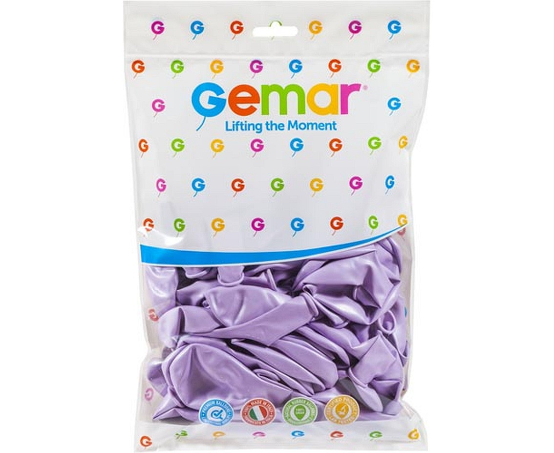 Balloons Gemar 10", metallic lilac, 100pcs EOL
