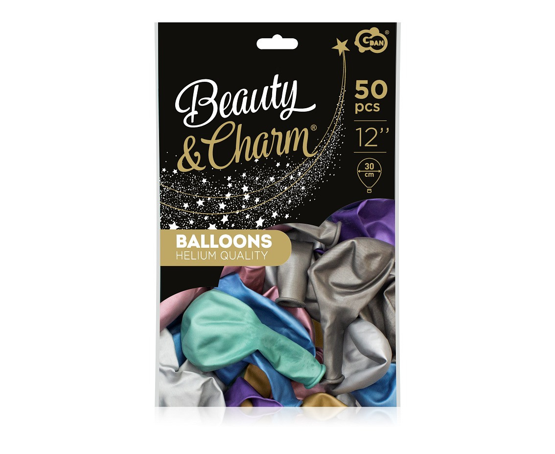 Balloons B&C 12", platinum mix, 50pcs