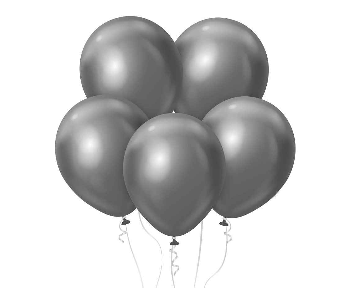 Balloons B&C 12", platinum charcoal grey, 50pcs