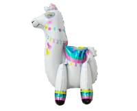 Foil balloon Llama, 65 cm, white, standing EOL
