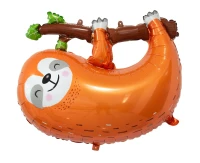 Foil balloon Sloth, 68x55 cm, brown EOL