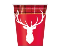 Paper cups Reindeer, 250 ml, 8 pcs
