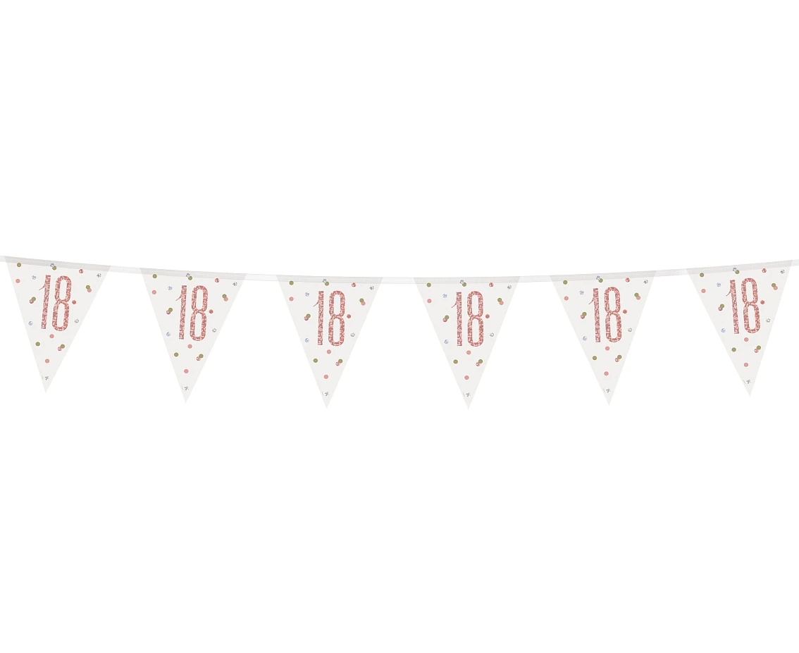 Banner Glitz 18, with flags, rose gold, 274 cm EOL