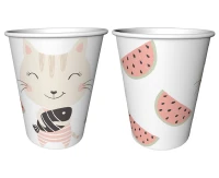 Paper cups "Lovely Friends", 240 ml/ 6 pcs EOL