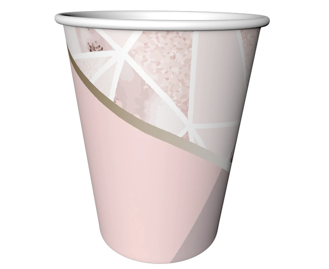 Paper cups "Rose Chic", 240ml/ 6 pcs EOL