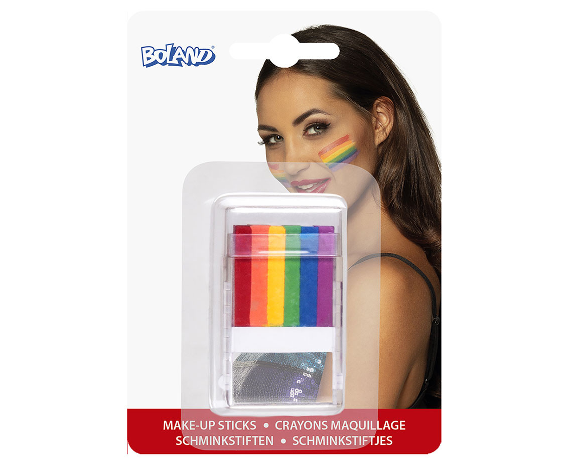Make-up stick, rainbow, 6 pcs