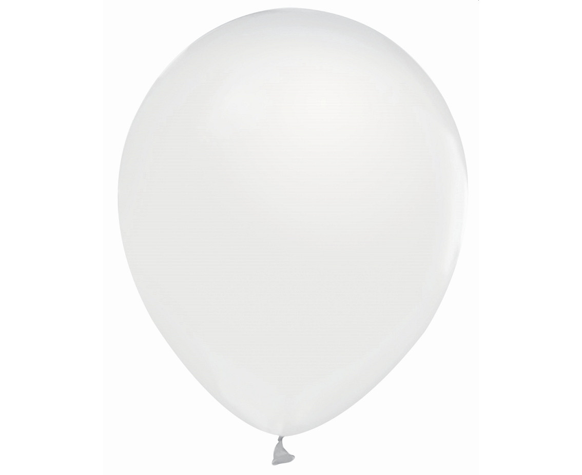 Balloons B&C 12", white metallic, 10pcs