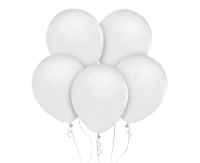 Balloons B&C 12", white metallic, 10pcs