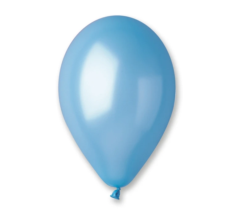 Balloons B&C 12", metallic light blue, new color, 10pcs