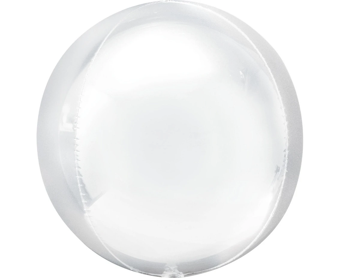 Foil balloon ORBZ - White ball EOL