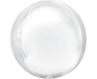 Foil balloon ORBZ - White ball EOL