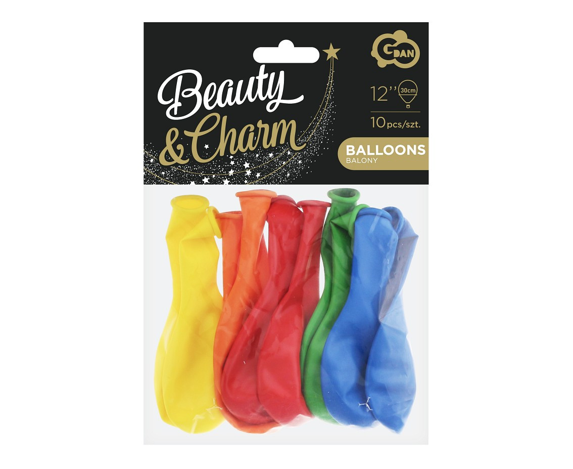 Balloons B&C 12", pastel mix, 10pcs