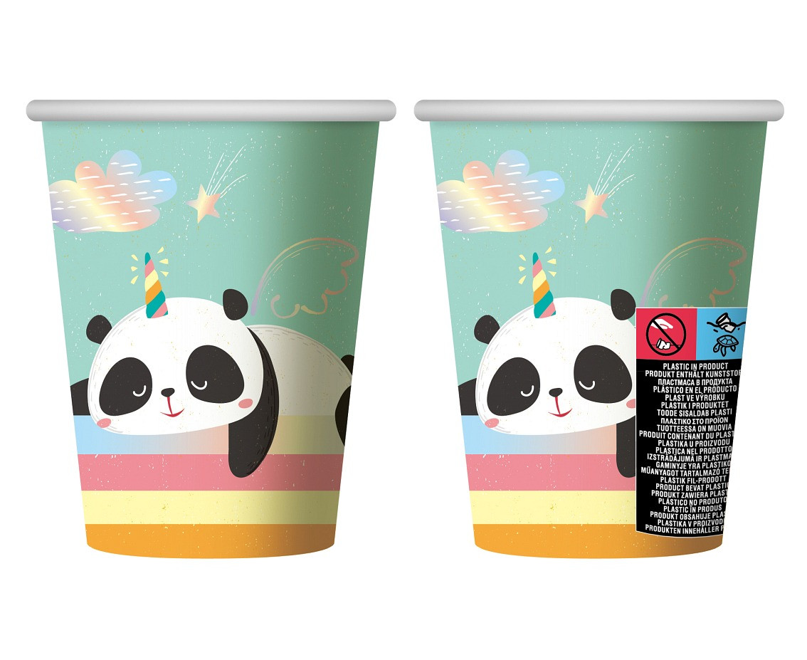 Paper cups Dreamy Panda, 266 ml, 6 pcs