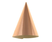Party hats B&C, metallic rose gold, 6 pcs