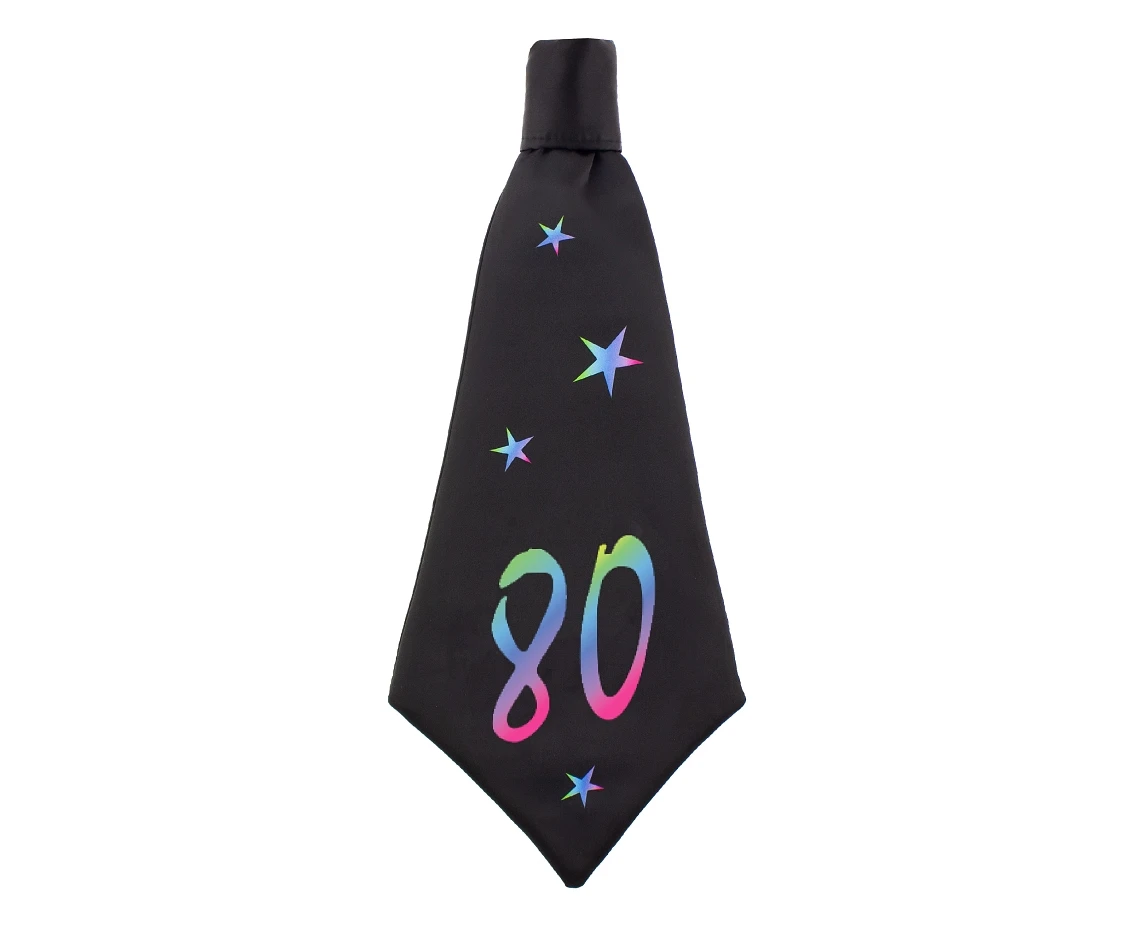 Birthday tie 80, size 42x18 cm EOL