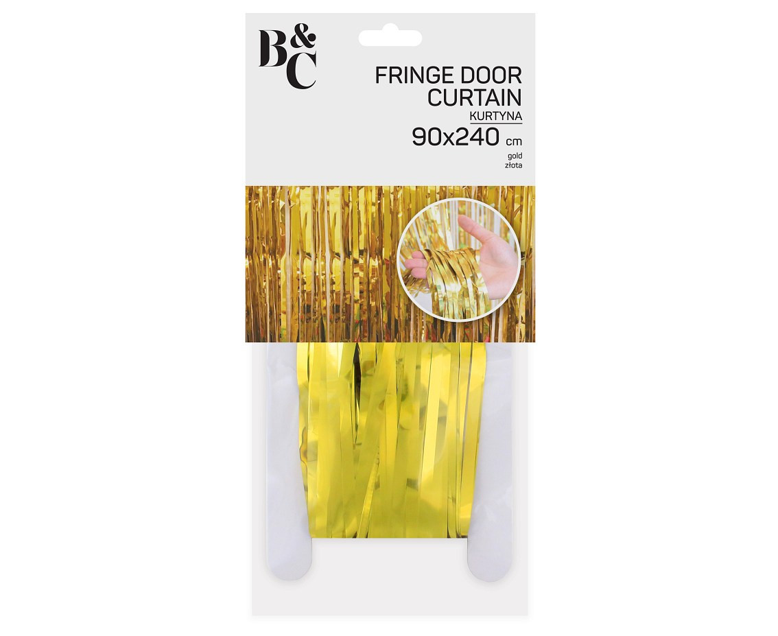 Fring Door Curtain, gold, 90x240 cm
