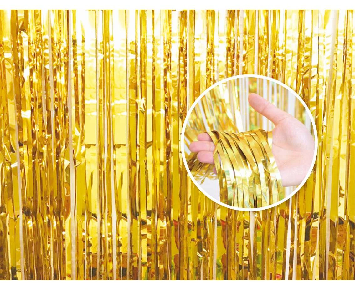 Fring Door Curtain, gold, 90x240 cm