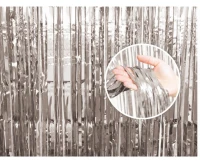 Fringe Door Curtain, silver, 90x240 cm
