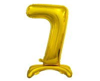 B&C standing foil balloon Digit 7, gold, 74 cm
