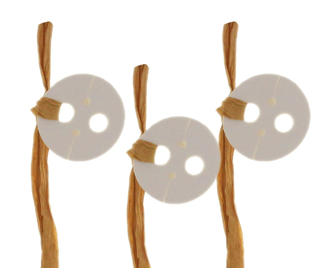 Ribbon with eco-friendly circles for tying balloons / 50 pcs EOL