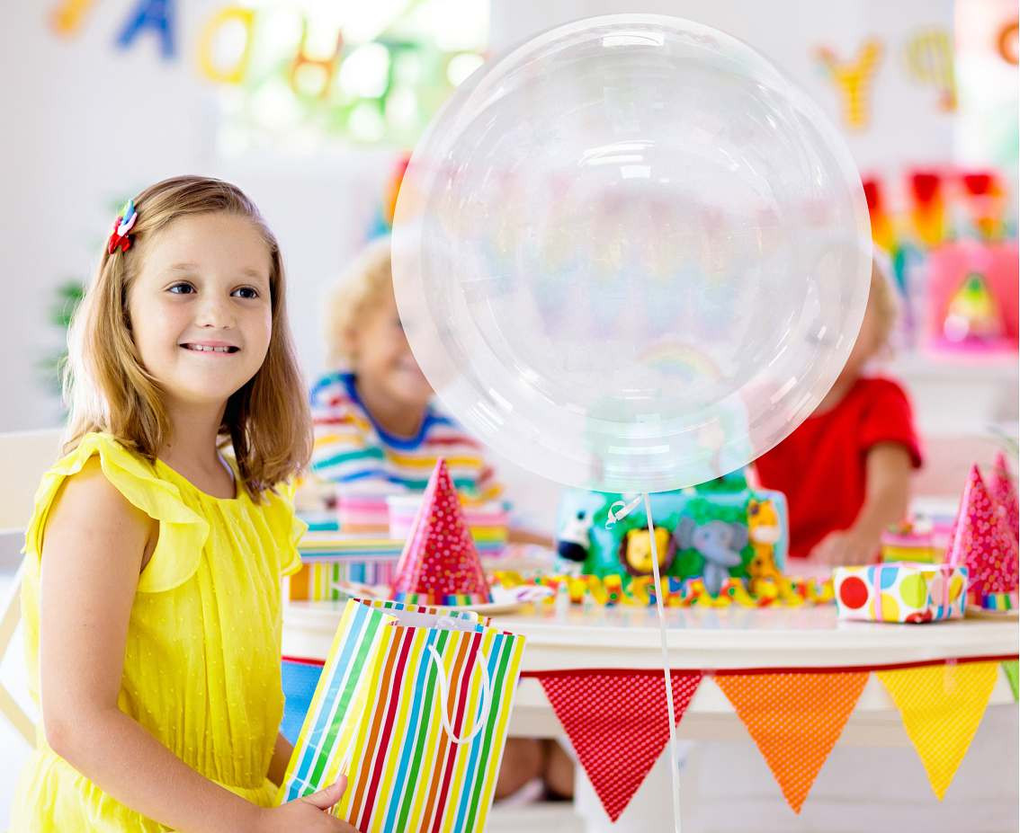 Aqua - crystal balloon, solid colour, 24"