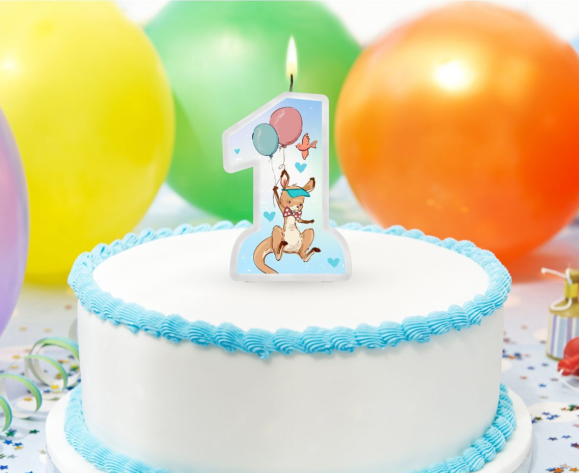 1st Birthday candle - Kangaroo EOL