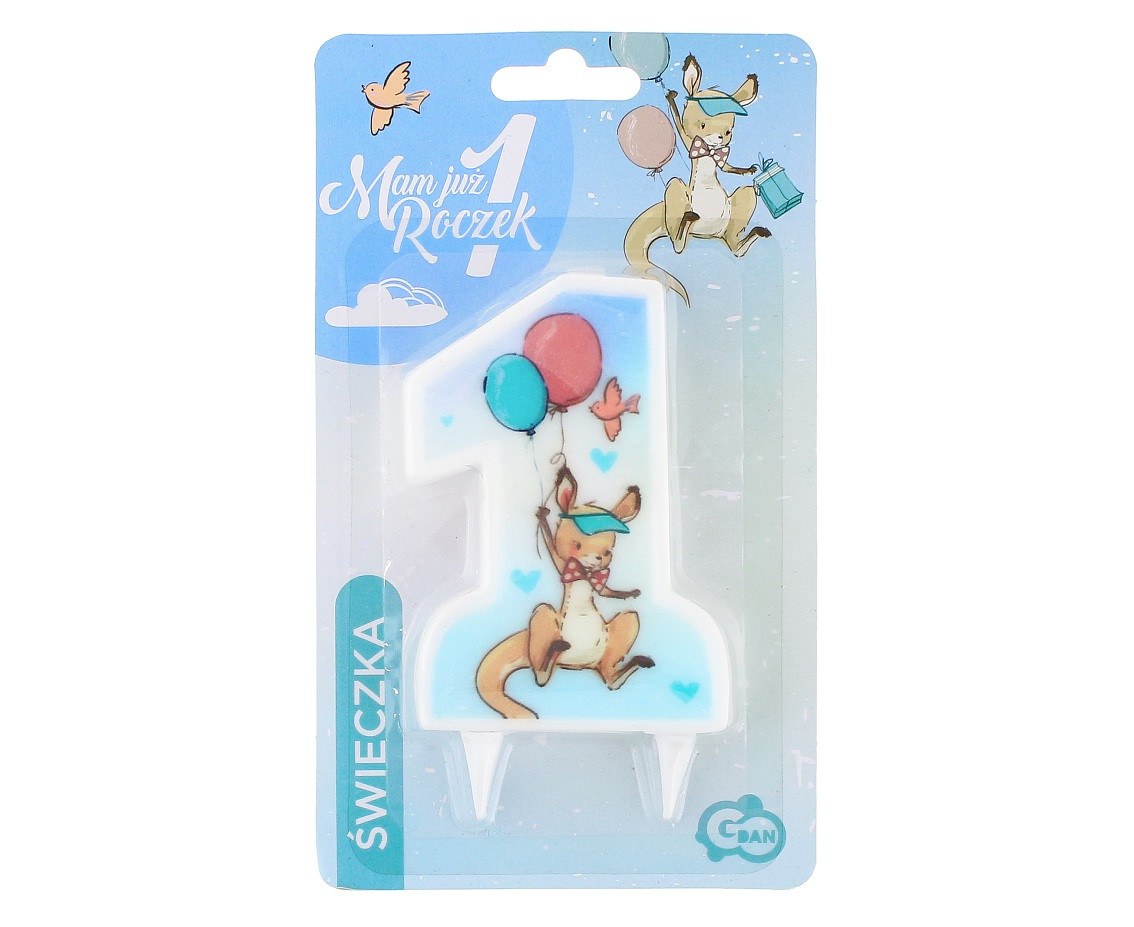 1st Birthday candle - Kangaroo EOL