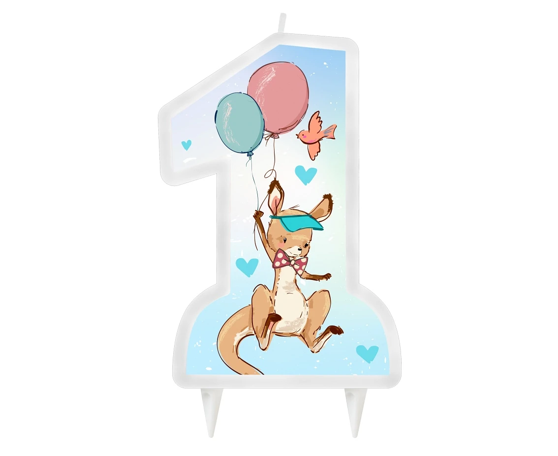 1st Birthday candle - Kangaroo EOL