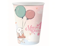 Paper cups 1st Birthday collection - Rabbit, 6 pcs. EOL