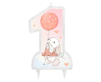 1st Birthday candle - Rabbit EOL
