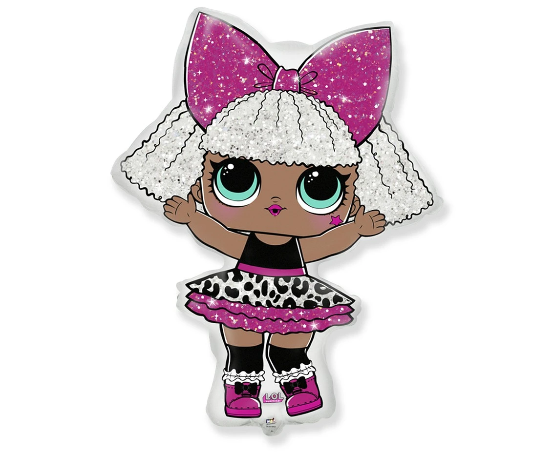Foil balloon 14" FX - LOL: Diva,  unpacked (flat)
