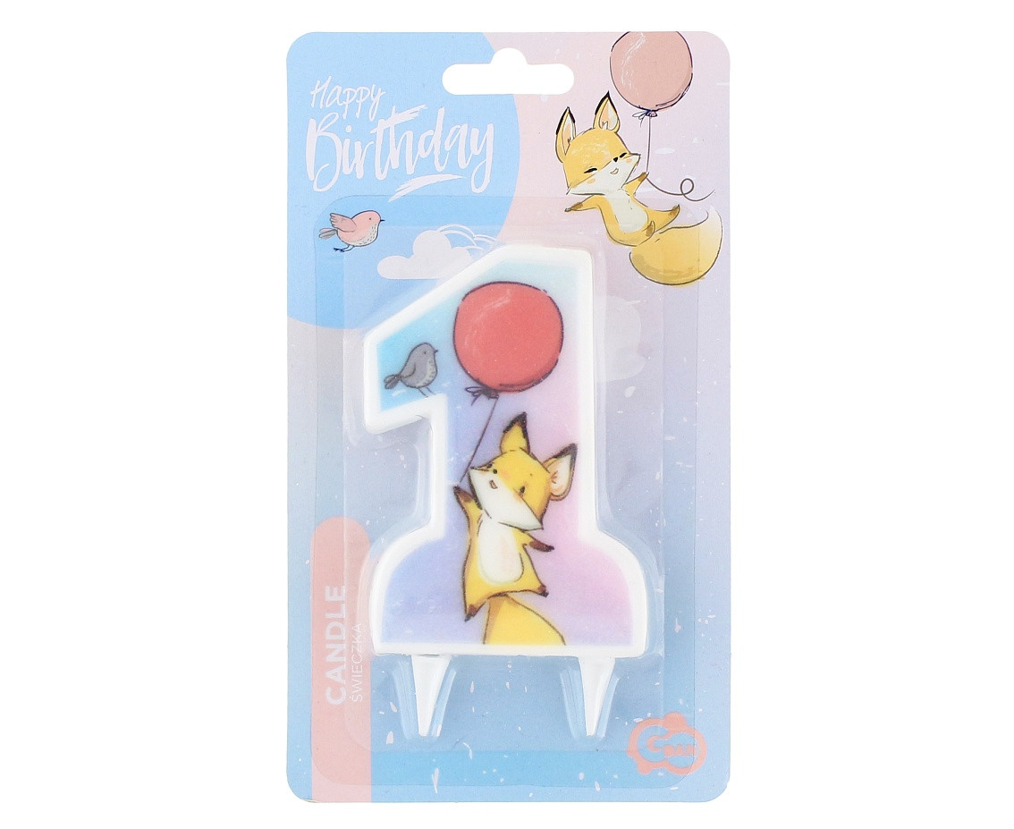 candle "1st Birtdhay" - Fox EOL