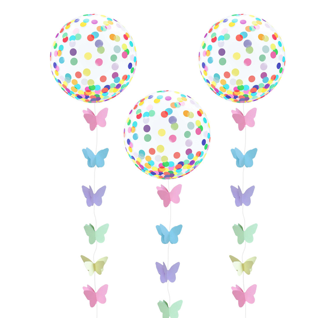 Hanging decoration Pastel Butterfly, size 7.5 cm, length 200 cm EOL