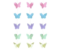 Hanging decoration Pastel Butterfly, size 7.5 cm, length 200 cm EOL