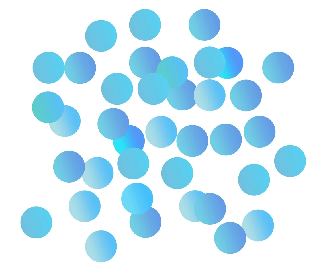 Foil confetti Circles, 2 cm, 250g, turquoise EOL