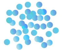 Foil confetti Circles, 2 cm, 250g, turquoise EOL