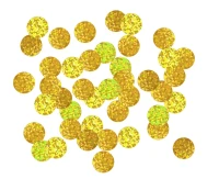 Foil confetti Circles, 1.5 cm, 18g, holographic gold EOL