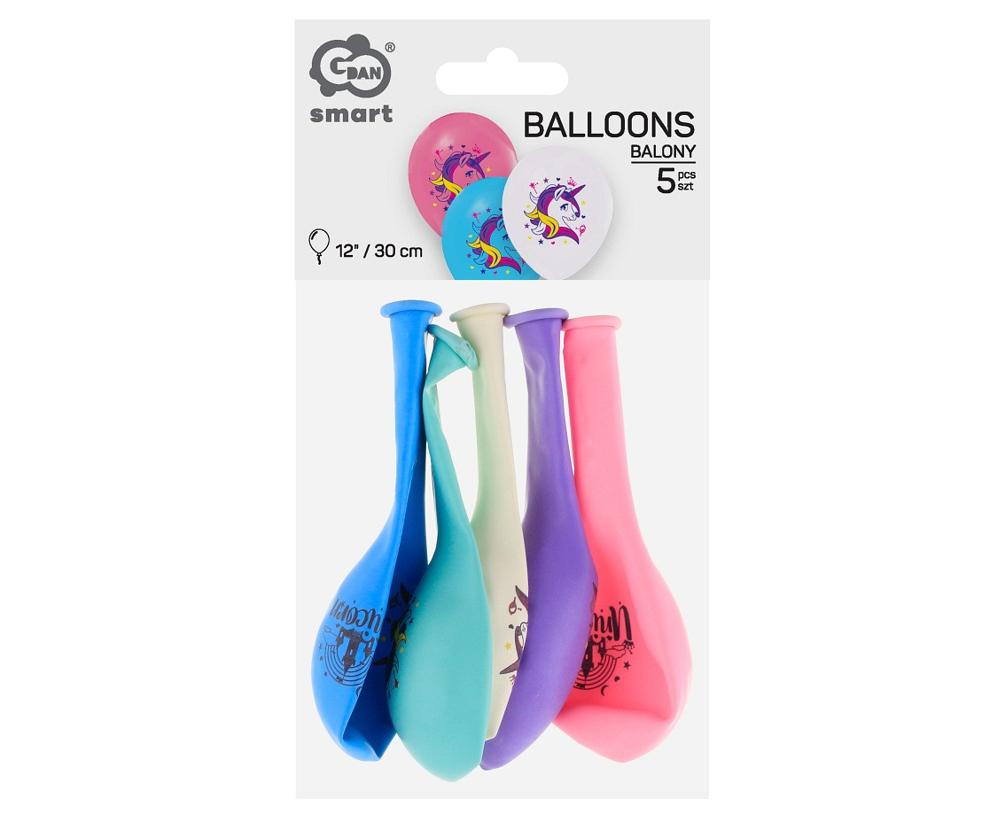 Balloons Unicorns, 12" / 5 pcs.