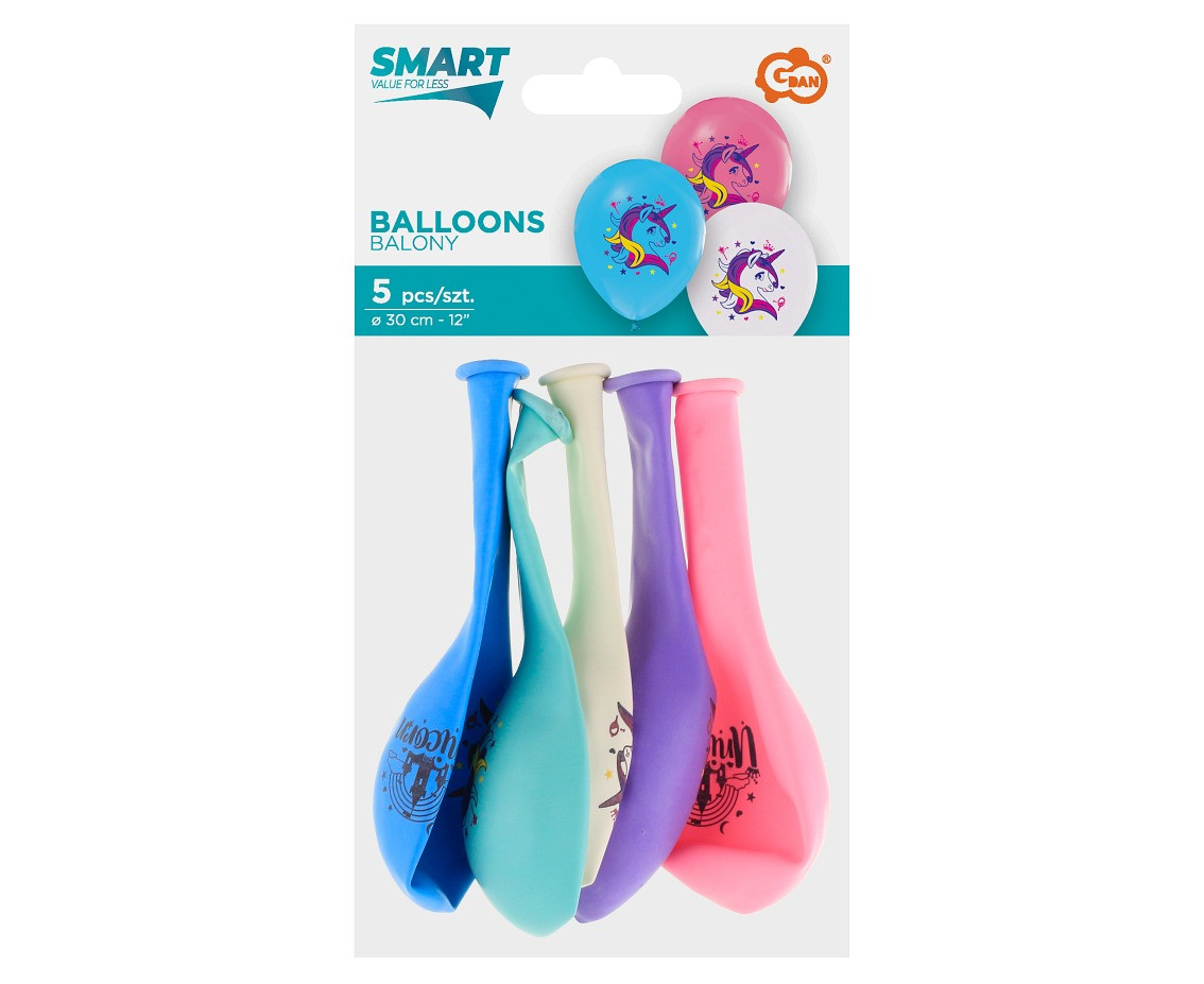 Balloons Unicorns, 12" / 5 pcs.