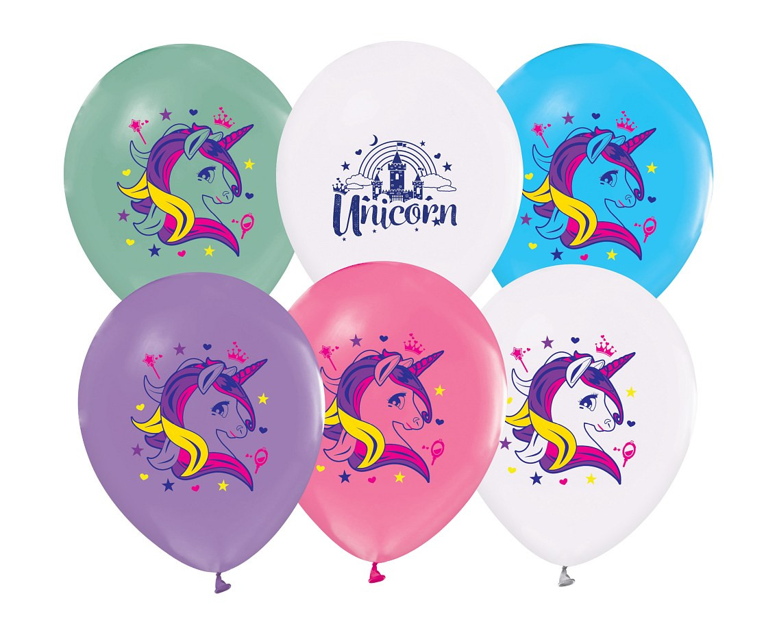Balloons Unicorns, 12" / 5 pcs.