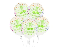 Balloons Happy Birthday, 12" / 5 pcs.
