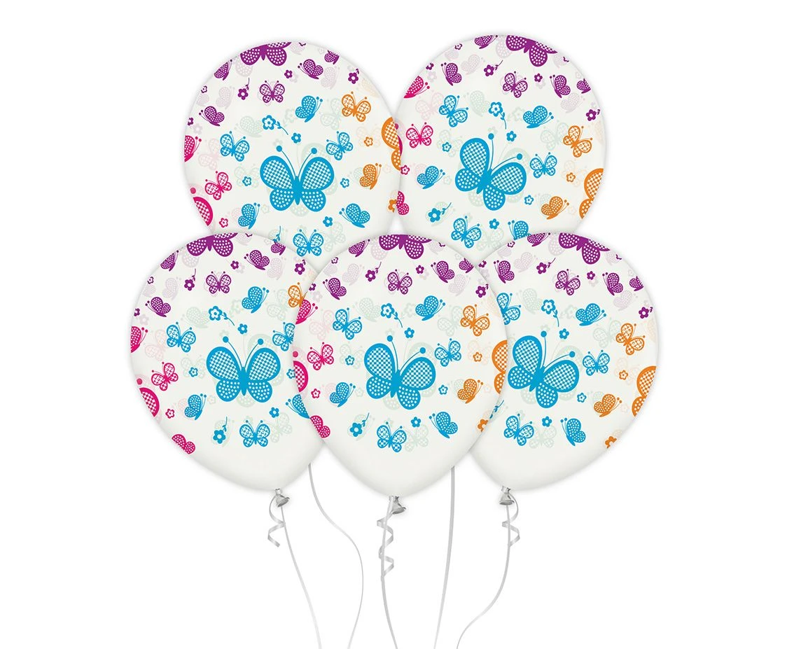 Balloons Butterflies, 12" / 5 pcs.