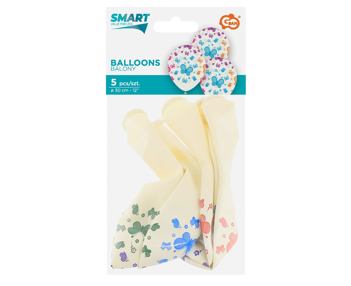 Balloons Butterflies, 12" / 5 pcs.