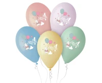 Balloons Gemar 13", pastel premium helium 1st birthday (rabbit), 5pcs