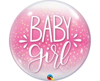 Foil balloon 22" QL Bubble Baby Girl EOL