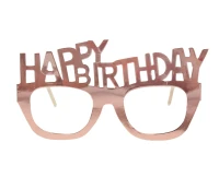 B&C Paper Glasses Happy Birthday, rose gold, 4 pcs.