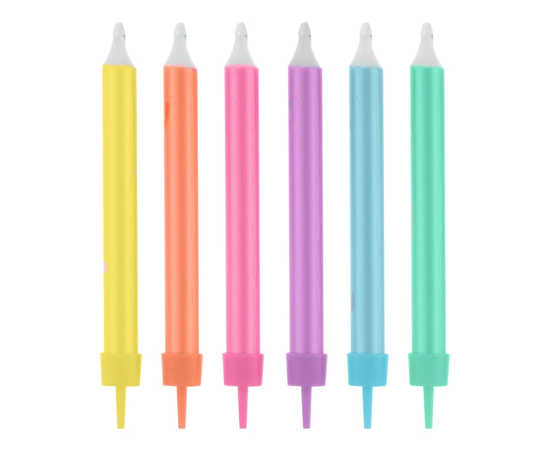 Candles Jumbo, assorted, 12 pcs