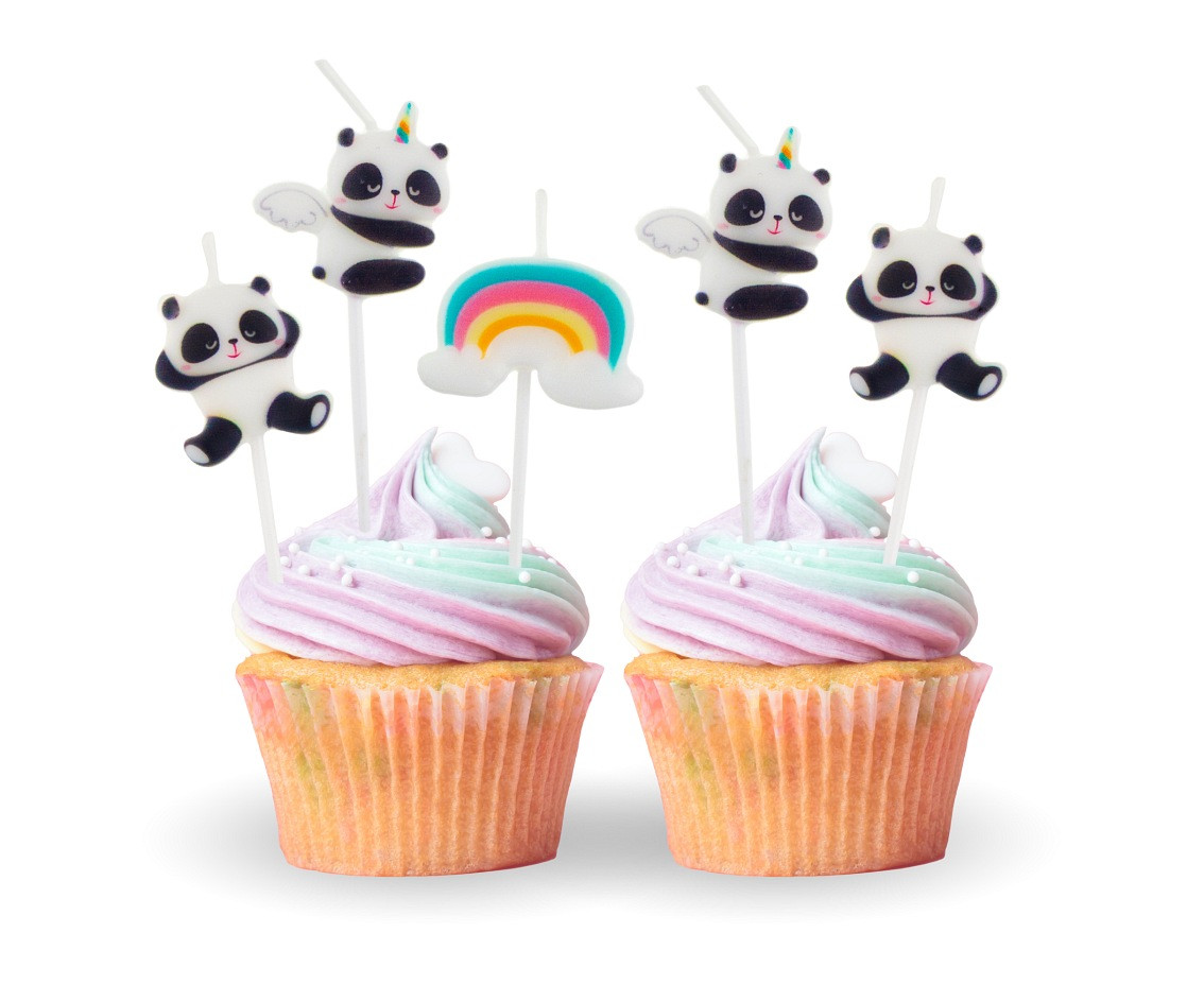 Pick candles Panda, 5 pcs EOL